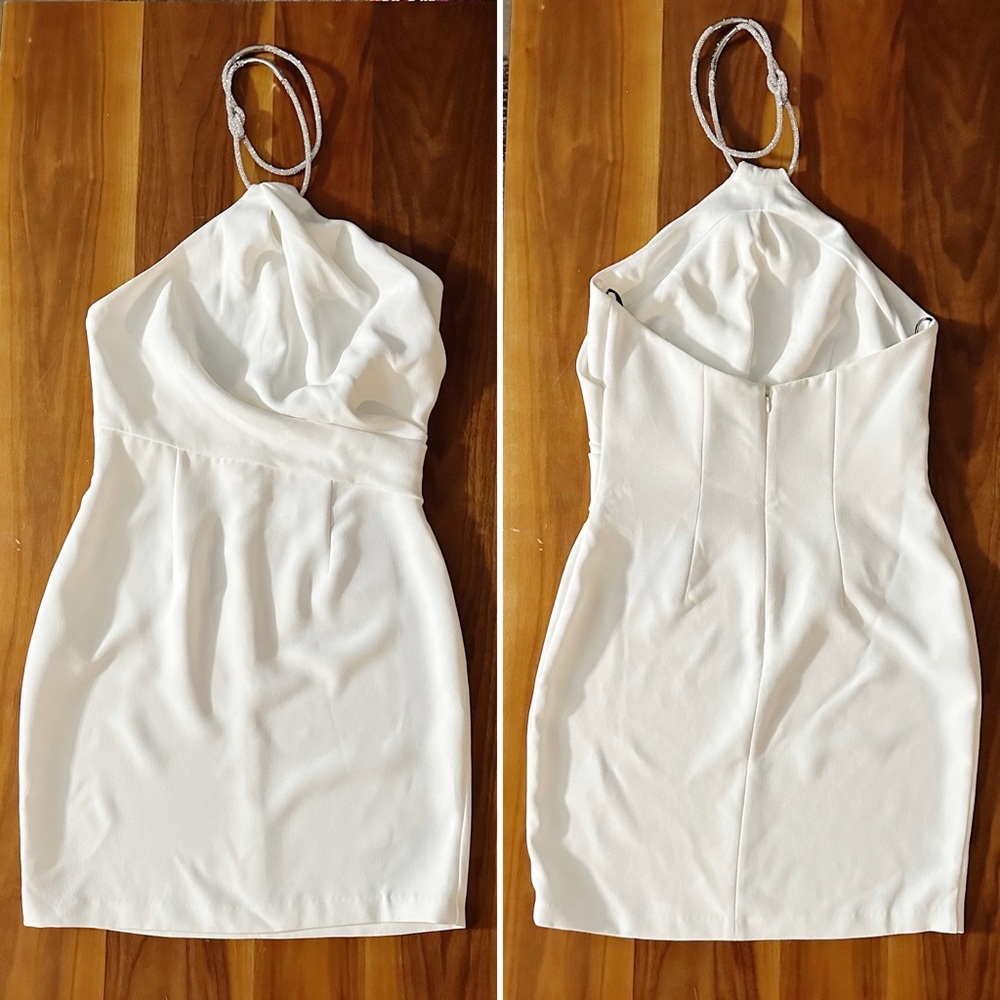 Nwt Solace London Kami Crystal-Embellished Mini Dress White Size 8 Us — image 5 of 8